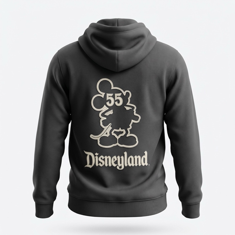 Disney Parks Disneyland 55th Anniversary Sherpa Lined Full Zip Hoodie Size XL
